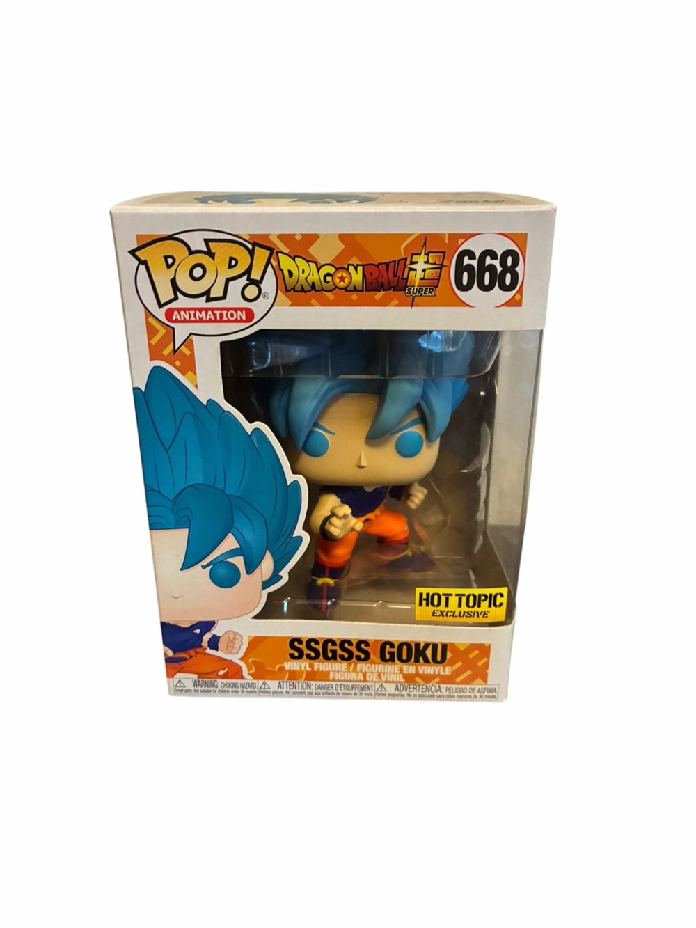 Funko Pop Dragon Ball Super SSGSS Goku 668 Hot Topic Exclusive Vinyl Figure